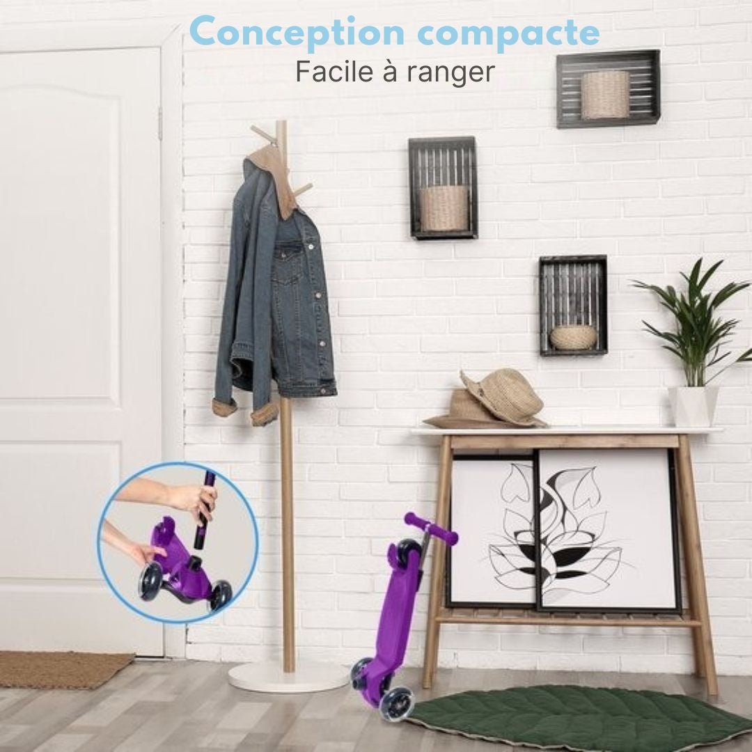 Trotinette LifeGoods - Pour enfants 5 à 8 ans - Hauteur ajustable - Violet