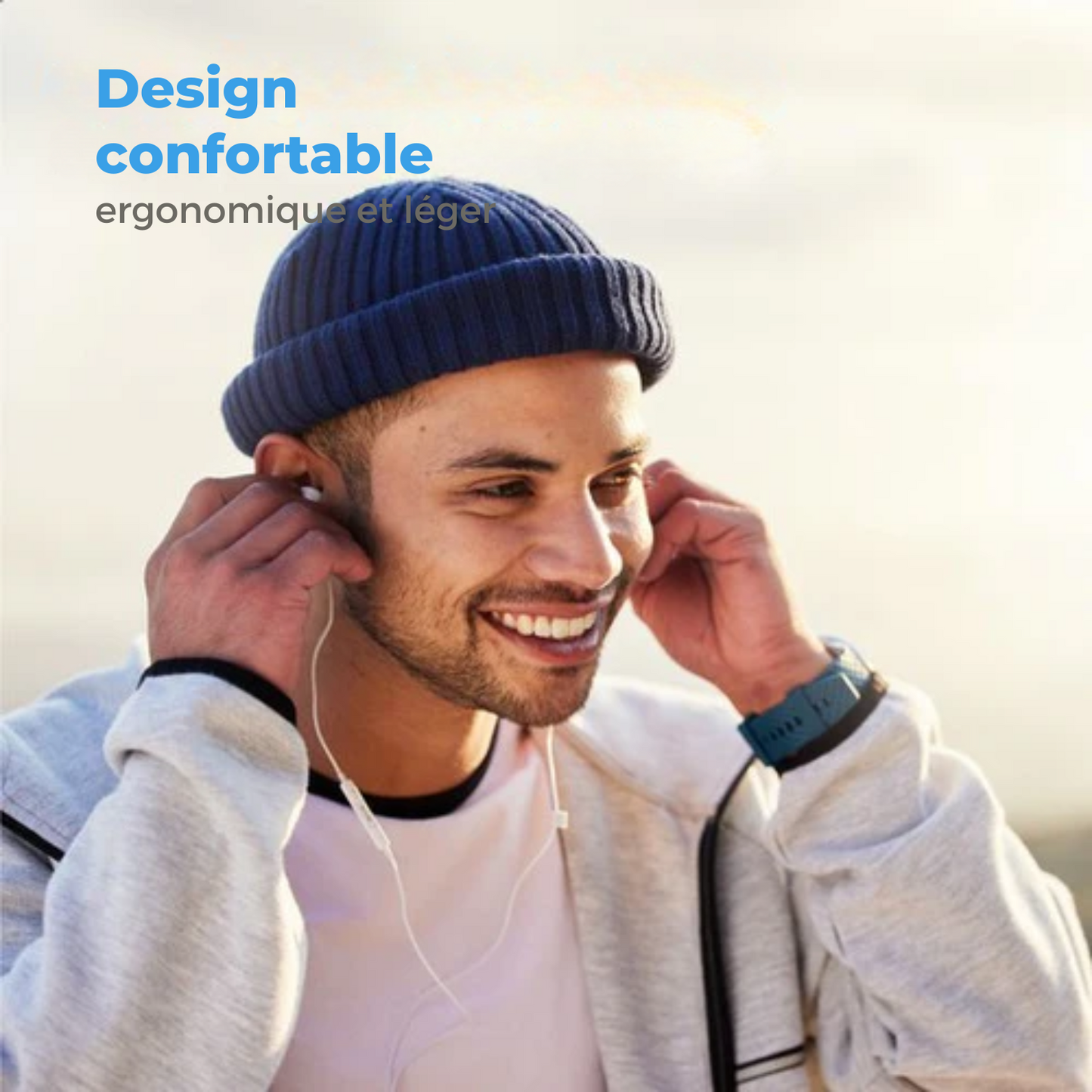 Écouteurs avec fil - Nuvance - Compatibles avec Lightning - Écouteurs intra-auriculaires avec fil - Écouteurs avec fil et microphone - Blanc