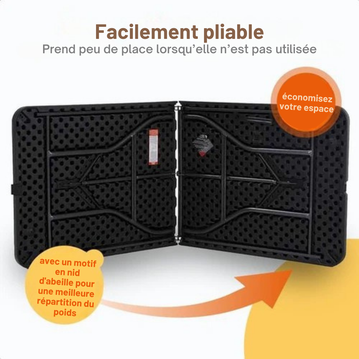 Table pliante - Goliving - Table de camping - Table d'extérieur / intérieur - Résiste aux intempéries - 180 x 70 x 74 cm - Noir