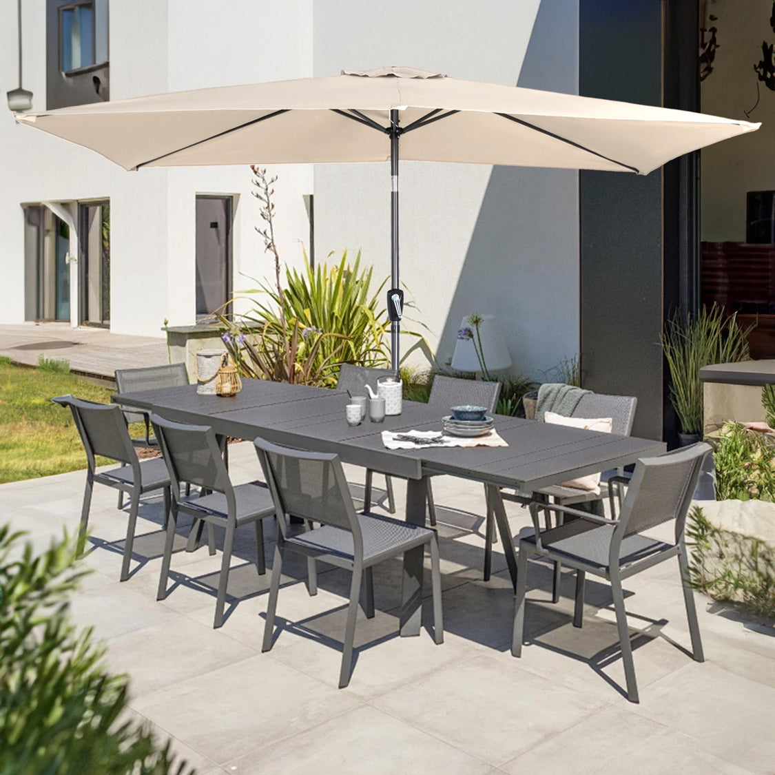 Angel Living Parasol - 200 x 300 cm - Inclinable - Rectangulaire - Beige