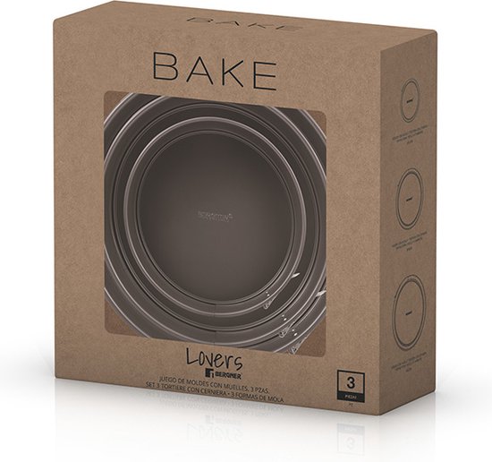 Bergner -Moules à ressort - Amoureux - 3 pièces-12 cm-18 cm- 22 cm