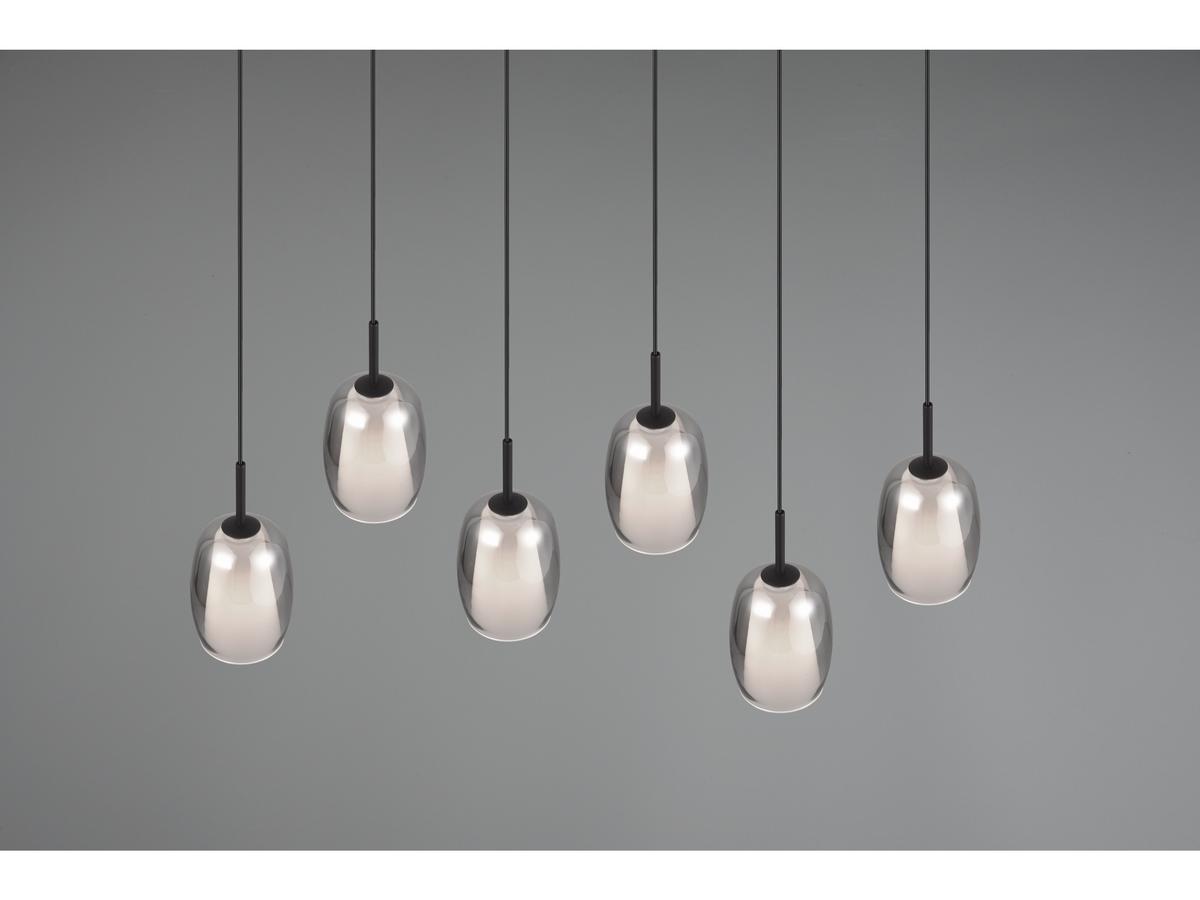 Suspension Trio Select Barret - 6 douilles E14 - Noir - 60 cm de diamètre