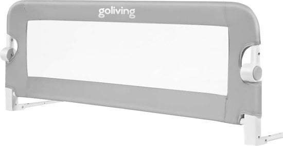 Barrière de lit pliable - Goliving - Max 27 kg - 120 x 45 x 42 cm - Gris