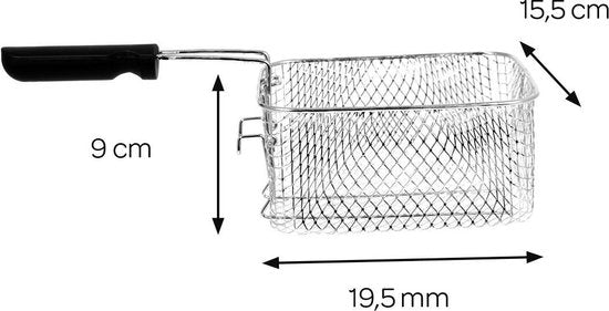 Inventum GF431B - Friteuse - 3 litres - Jusqu'à 190 degrés - 2200 watts - Zone froide - Friteuse - Noir