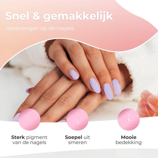 Moods Gellac 6-Piece Set - Gel Nail Polish Starter Pack - Gel Nail Polish - 8ML - The Lavender Collection - Gellac - Nails - Chic Colours