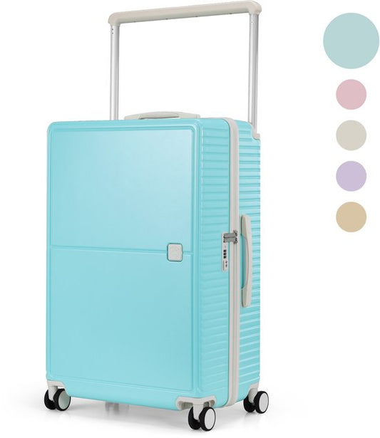 Skycases City Walker - Valise de voyage moyenne 77L - Légère et résistante - Roues pivotantes à 360° - Serrure TSA originale - Housse de protection et pochette humide incluses - 66 x 45 x 26 cm - Bleu Tiffany