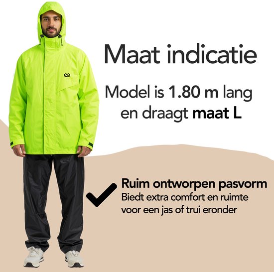 Infinity Goods Combinaison de pluie Nikki - Femmes et hommes - Taille XXXL - Imperméable et respirante - Réfléchissante - Jaune fluo