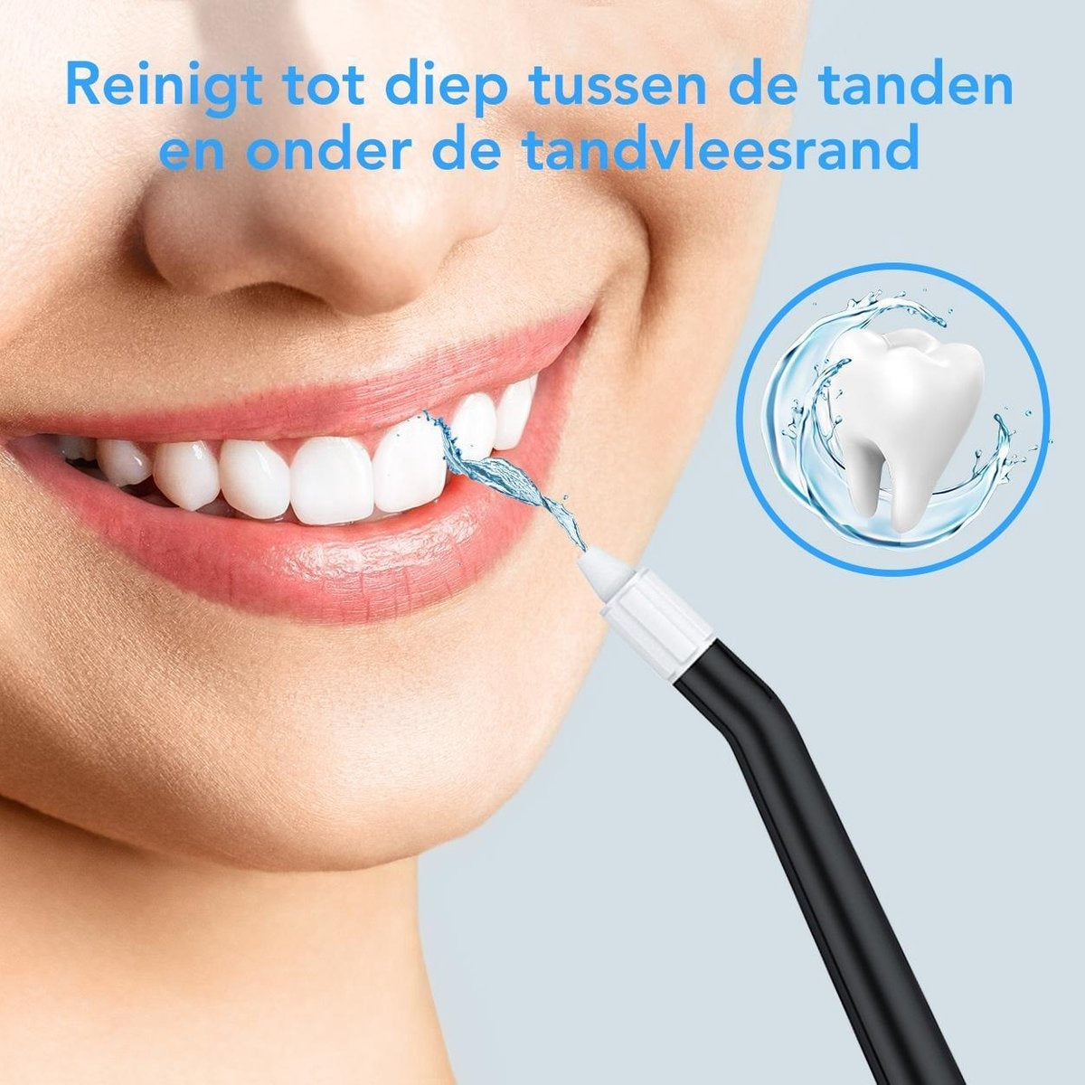 LifeGoods Attachement pour fil dentaire - 4 pièces - pour dispositif de fil dentaire - noir/blanc/vert/bleu