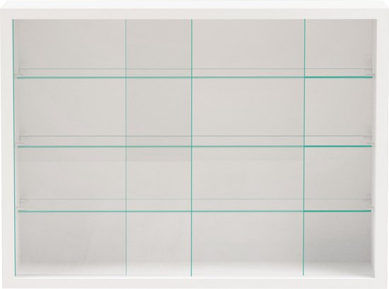 Vitrine debout vitrine murale suspendue - portes coulissantes - 50 x 40 x 13 cm