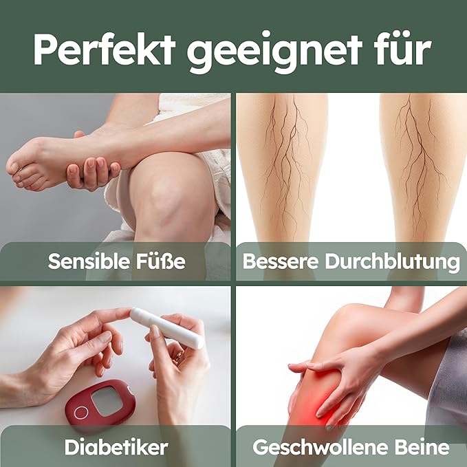 Herowerk Chaussettes de confort pour femmes et hommes 6 paires - Chaussettes de santé extra larges en 97% coton - Sans élastique à la taille - Chaussettes de confort maximal - Taille 47-50