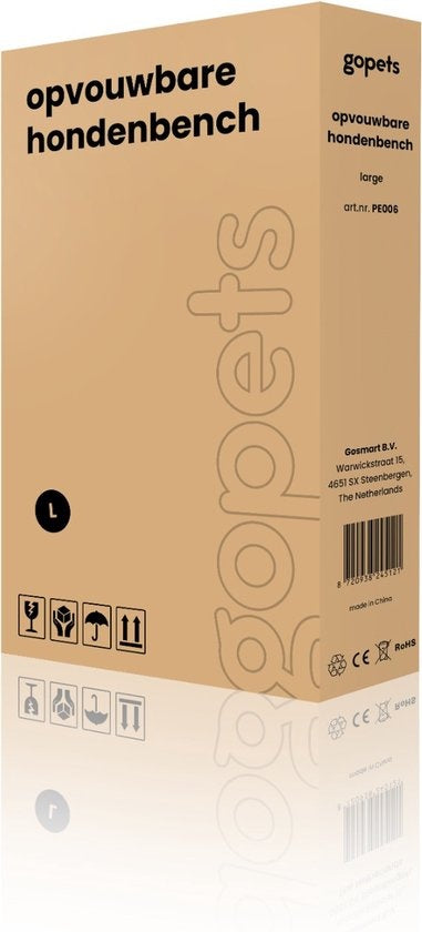 Cage Pliable pour Chiens - Gopets - Taille L - Avec Coussin - 2 Portes - 91 x 57 x 64 cm