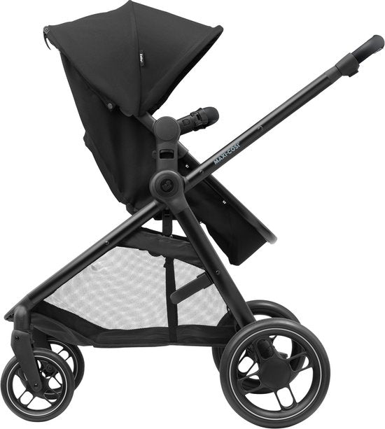 Landau Maxi-Cosi Zelia³ - Essential Black (châssis noir + cuir noir)