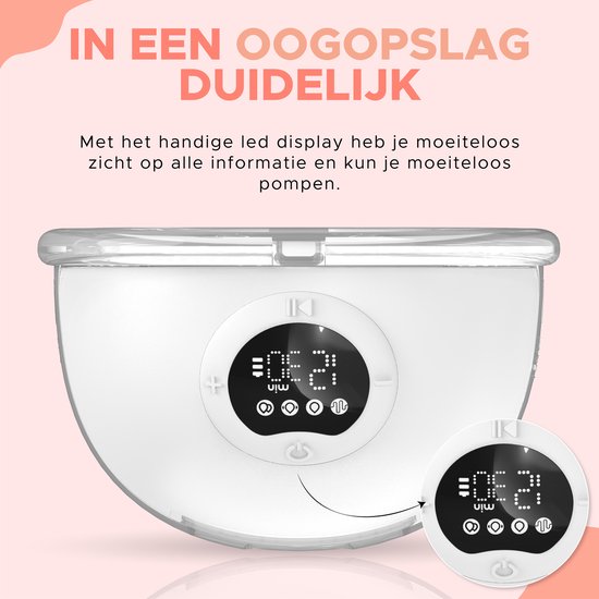 Tire-lait mains libres Mellons - Sans BPA - Double tire-lait électrique avec pochette de voyage - Comprend 20 poches de stockage de lait maternel, une jauge de mamelon en silicone et des réducteurs de bouclier mammaire - Lunea