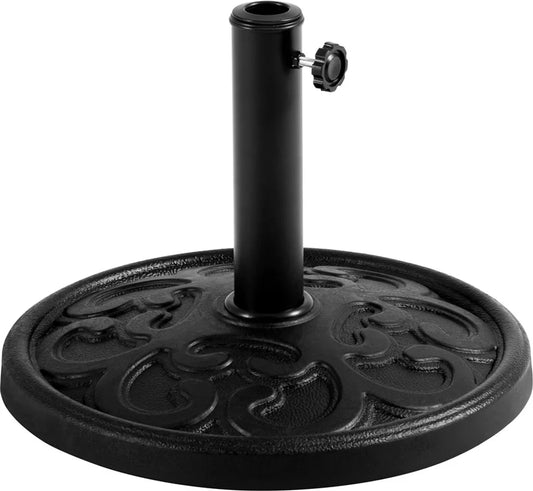 Yaheetech Pied de parasol 44,5 × 44,5 × 32,5 cm - Noir - Pied de parasol 10 kg pour mâts de parasol de 38-48 mm