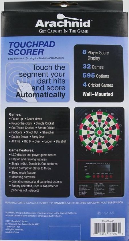 Tableau d'affichage Winmau Ton Machine Touchpad 2 pour fléchettes