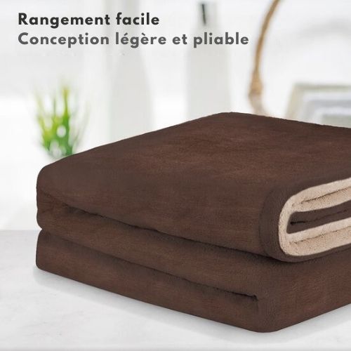 Couverture chauffante électrique - Auronic - 160 x 120cm - Marron