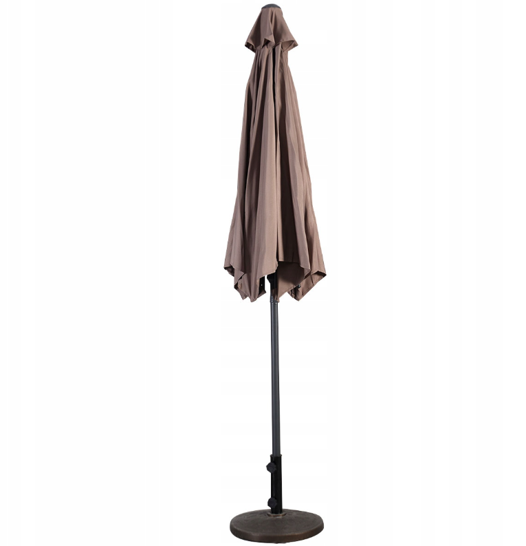 Coast Large Garden Parasol Brown 270 x 235 cm - Protection robuste et élégante contre le soleil