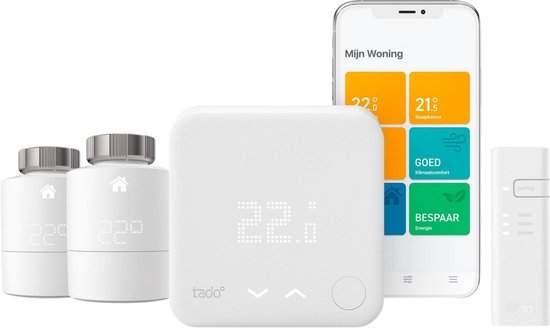 Kit de démarrage du thermostat intelligent tado° V3+ avec 2 vannes de radiateur intelligentes