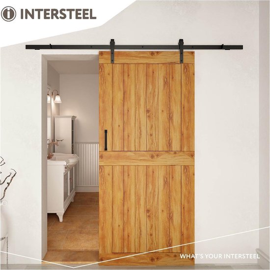 Système de porte coulissante Intersteel Basic noir mat