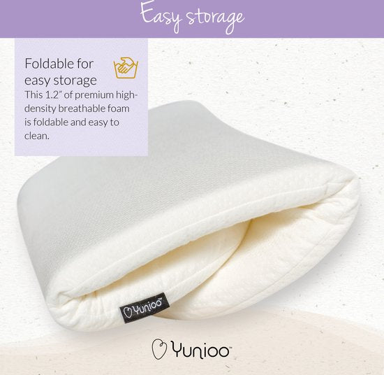 Yunioo - Matelas à langer pliable | Matelas à langer | Matelas universel pour panier à langer, panier mosaïque, landau et lit d'enfant | Avec housse ultra douce, déperlante et amovible | Soutenez une bonne cause | 74 x 38 x 3 cm