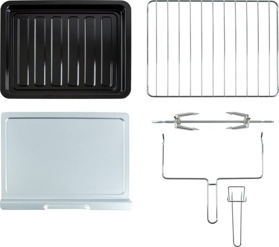 Four autonome Inventum OV307B - 30 L - Chaleur tournante - Broche rotative - 100-230 °C - 5 modes de cuisson - Noir