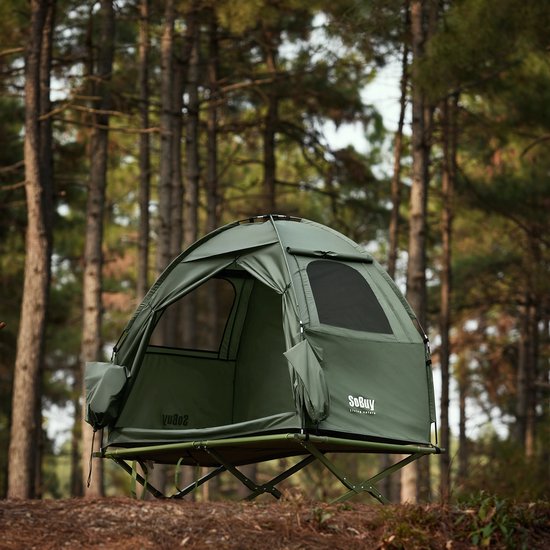 SoBuy Tente de camping gonflable - design multifonctionnel - 193x161cm - OGS32-II-GR