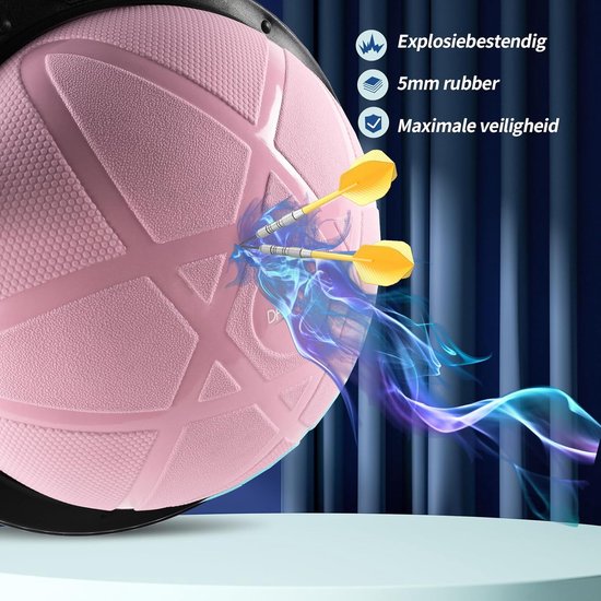 DH FitLife Balance ball, yoga balance trainer, diamètre de 60 x 22 cm, chargeable jusqu'à 200 kg, demi-ballon de gym, planche d'équilibre fitness, planche d'équilibre avec pompe et 2 bandes fitness