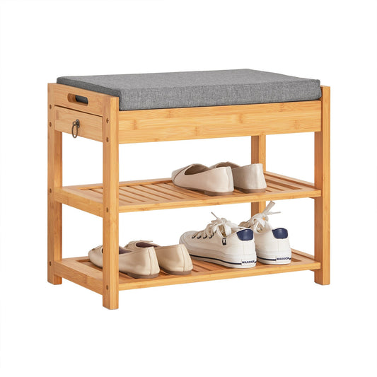 SoBuy FSR49-N Meuble à chaussures 2 étagères en bambou