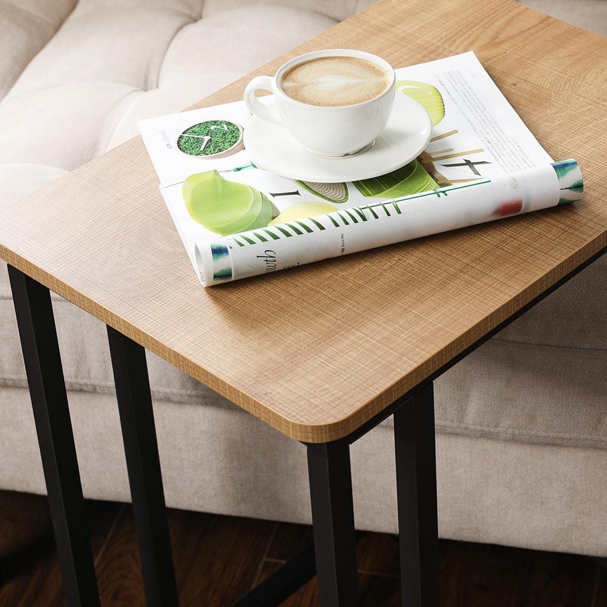 O'DADDY® Table d'appoint - 50 x 35 x 55 cm - bois de manguier