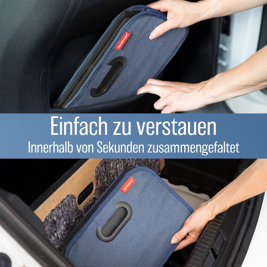 HELDENWERK Sac à bottes pliable avec velcro antidérapant - organisateur de bottes, boîte pliante pour voiture, sac à provisions - renforcé et stable