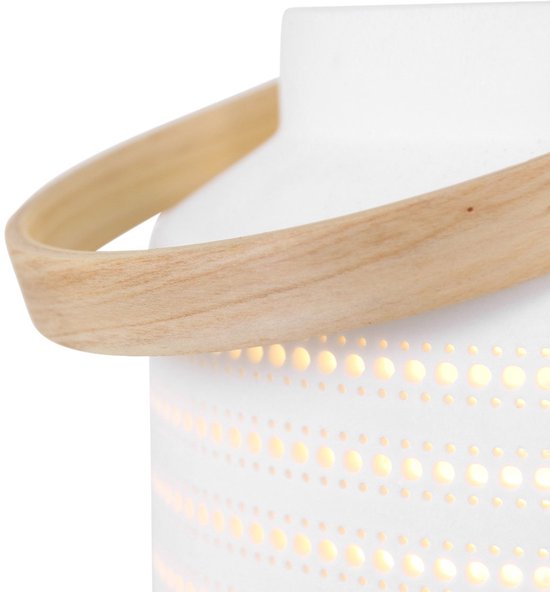 Lampe de table Anne Lighting Porcelain - blanche - porcelaine - 14 cm - douille E14 - 3058W