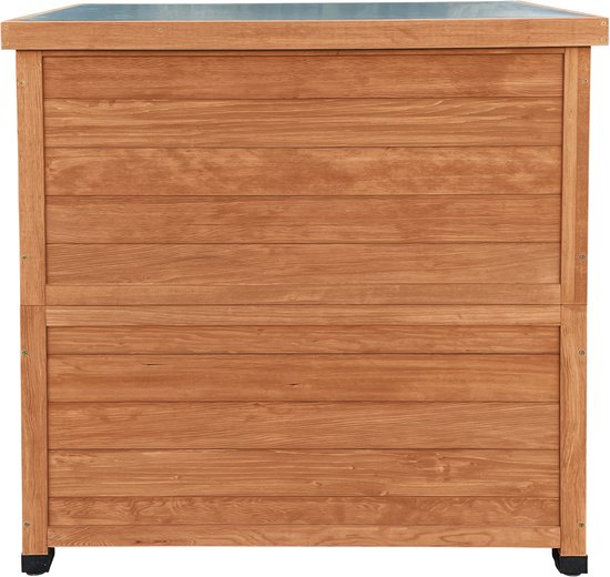 Armoire de rangement en bois AXI Felix – Armoire de jardin en bois certifié FSC – Système de fermeture magnétique – Pieds réglables – 80 x 45 x 93 cm – Marron café