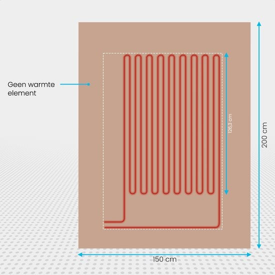 Couverture électrique Auronic - Couverture chauffante - 9 niveaux de chaleur - 2 personnes - 200x150 - Marron clair