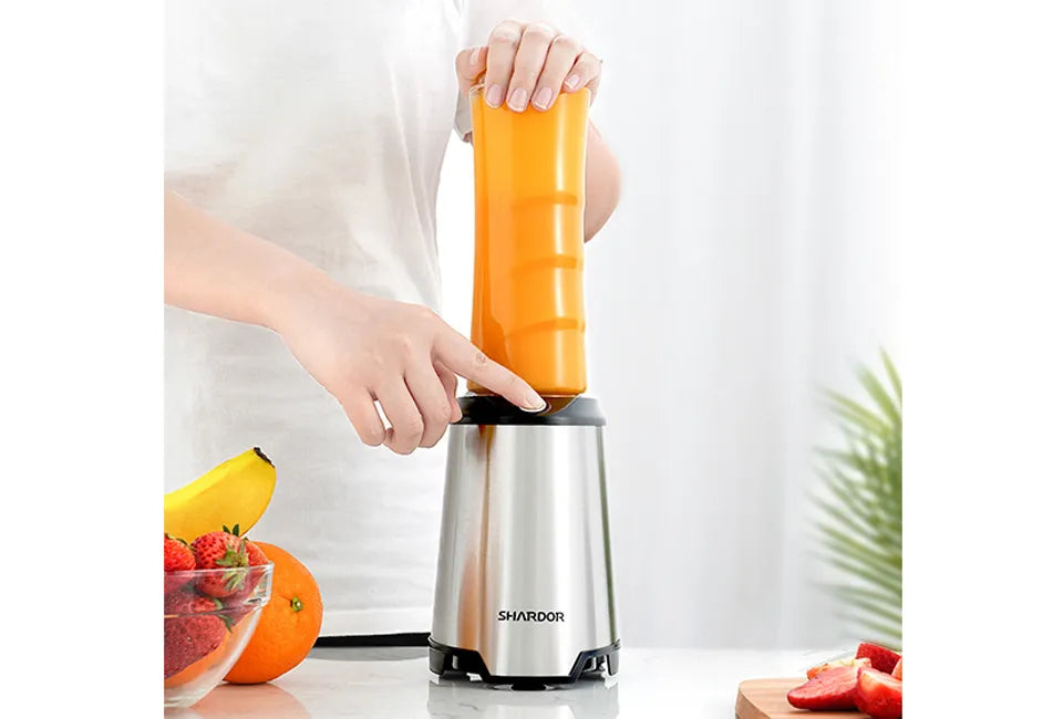 Shardor Mini Blender 600 ml | Puissant 350W | Chaud et froid (0-100°C) | Inclut un gobelet To-Go | Compact et lavable au lave-vaisselle