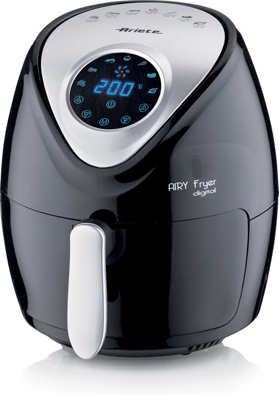 Ariete 4616/00 Friteuse à air chaud 3,5 l, modèle autonome, 1 300 W, noir, argent