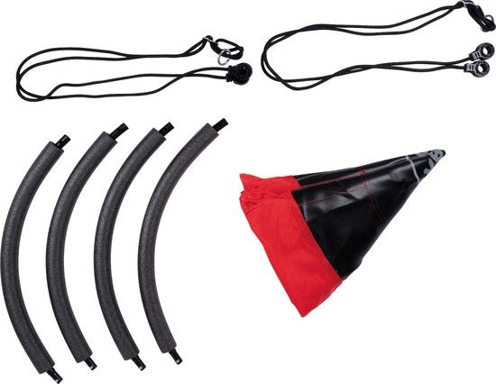 Balançoire à litière - Balançoire à vaisselle extérieure - Ø110cm - Capacité de charge de 150 KG - Balançoire ronde - Noir/Rouge