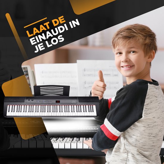 Finesse Digital Piano - 88 touches lestées - Stand & Stool - Piano à clavier - Piano électrique - Adulte & Enfant