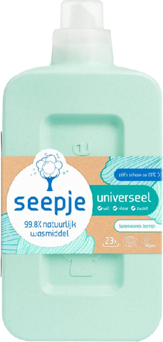 Seepje Détergent liquide universel Jasmin pétillant - 1 litre - 23 lavages - Transparent