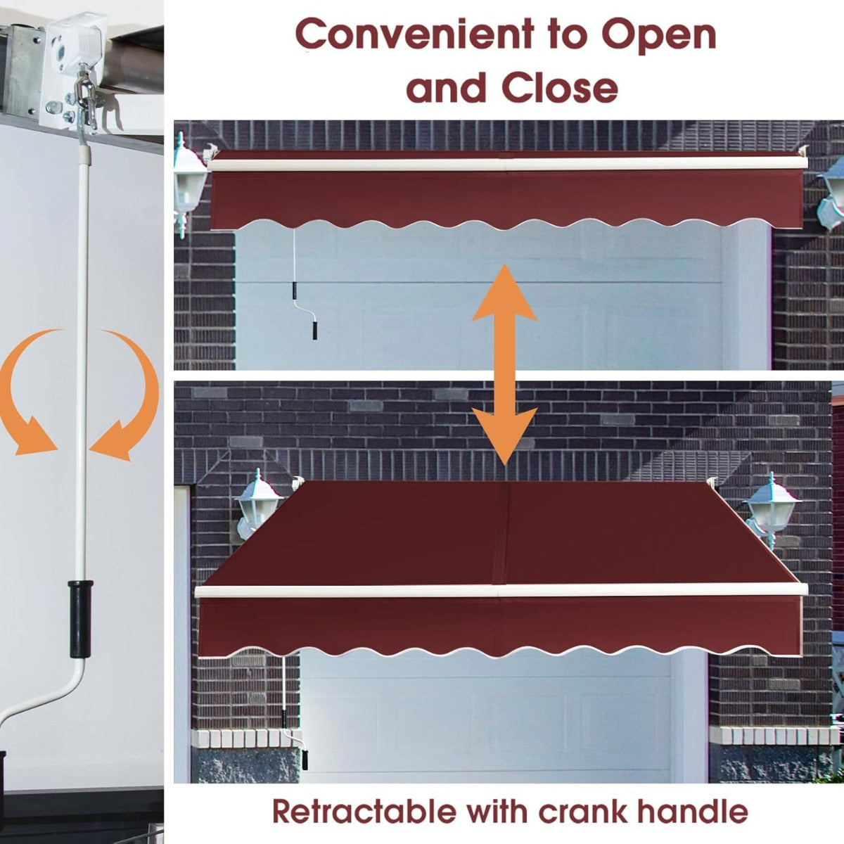 Coast 2.5 x 2 m Wine Red Drop Screen avec Manual Corbell et UV & Water-resistant Cloth