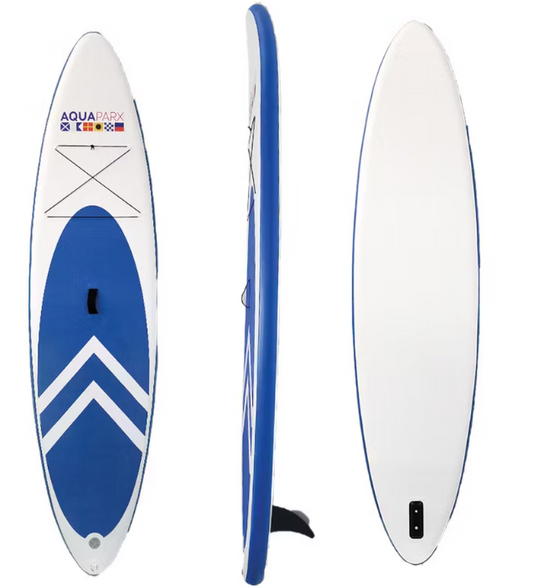 Aquaparx Inflatable SUP Board 330 cm White/Blue - Set complet avec pagaie et sac de transport