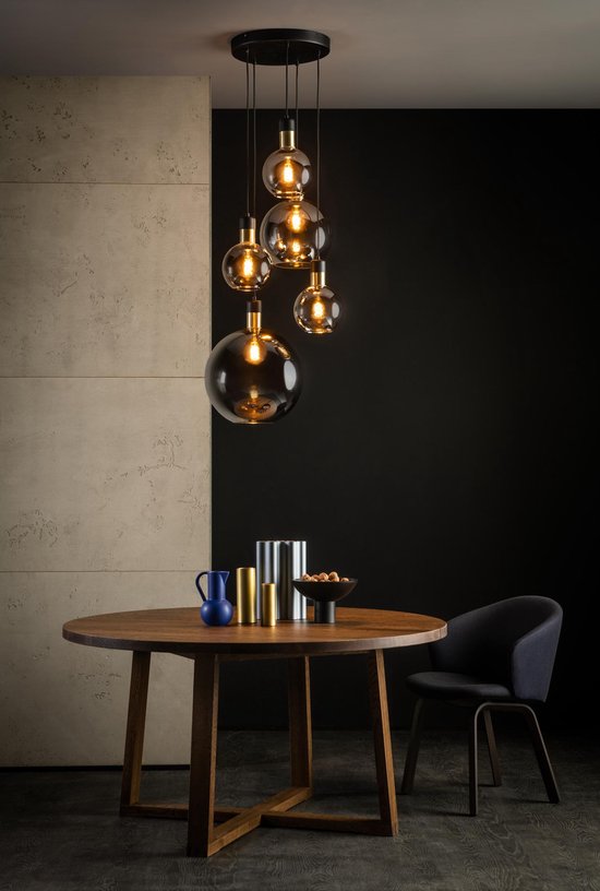 Lucide JULIUS - Suspension - 5xE27 - Fumé
