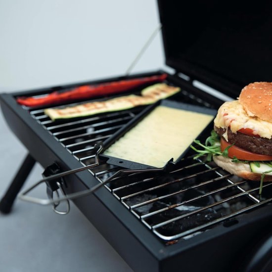 Boska Cheese Barbeclette® - pour BBQ - Poêle à fromage avec spatule - Noir - 175x85 mm