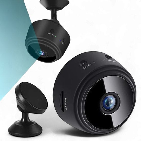 Mini caméra espion cachée Tech Essentials - 1080p - Avec application Wi-Fi - Micro caméra de sécurité secrète - Intérieur - Espionnage - Caméra de surveillance pour nounou - Appareil d'écoute - Noir