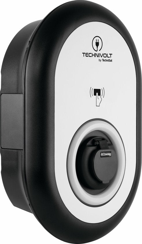 Station de charge Technivolt 100 11 kW avec prise de charge intégrée noir