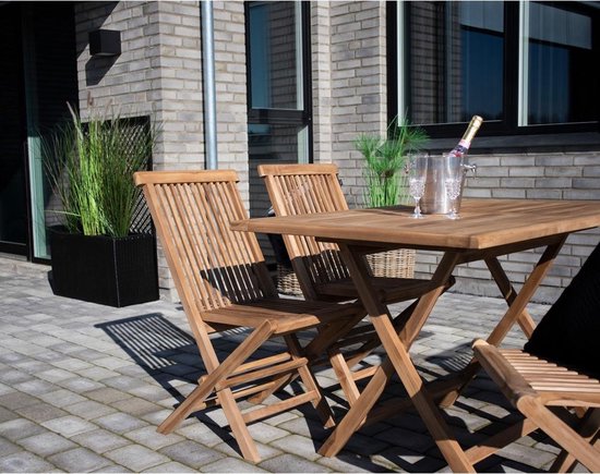 House Nordic Garden Chair - Lot de 2 - Max. 120 kg - Teck - 62 x 46 x 89 cm