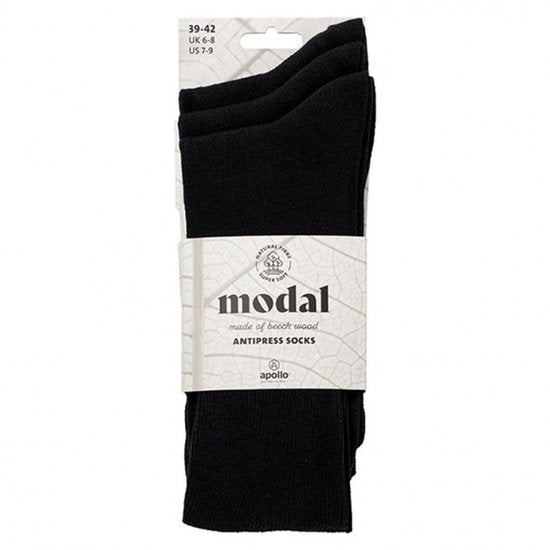 Chaussettes pour diabétiques - Chaussettes sans coutures et non serrant - 3 paires - Noir - Pointures 43-46 - Modal Antipress - Chaussettes pour hommes - Chaussettes médicales - Chaussettes sans élastique