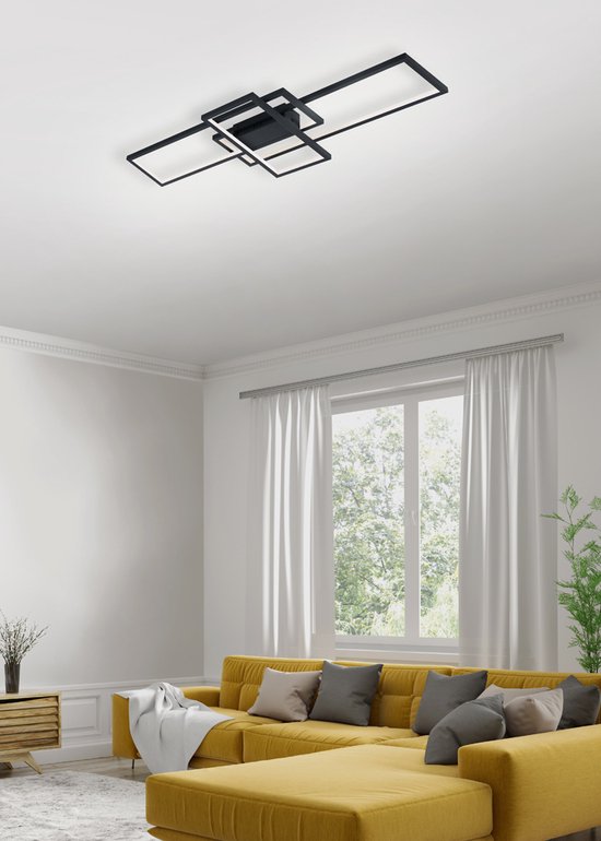 TRIO THIAGO - Plafonnier - Anthracite - avec 1 ampoule SMD 36 W - Interrupteur sur le cordon - Orientable - FLEX - Connect