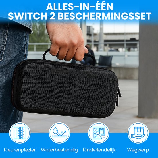 Controlla - Étui adapté à la Nintendo Switch 2 - Étui adapté à la Nintendo Switch 2 - Comprend un protecteur d'écran - Étui de protection - Poignées de pouce