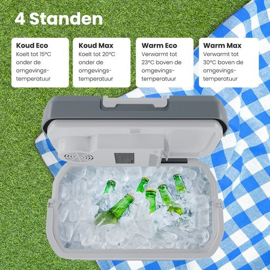 Auronic Electric Coolbox - Coolbox - 20L - 12V et 240V - Gris