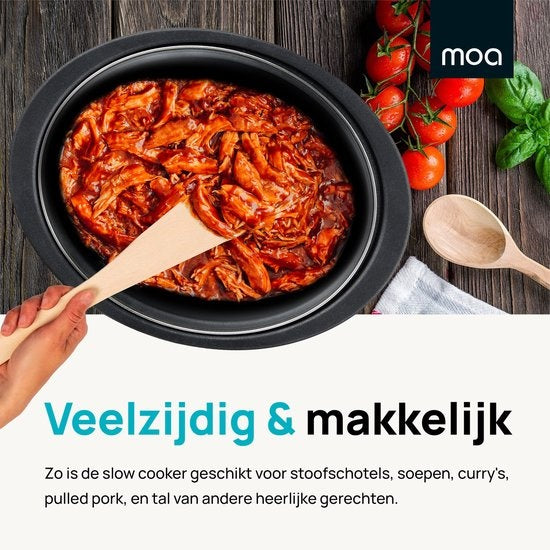 Mijoteuse MOA Digital 6,5 litres - acier inoxydable - sans BPA - SC65D